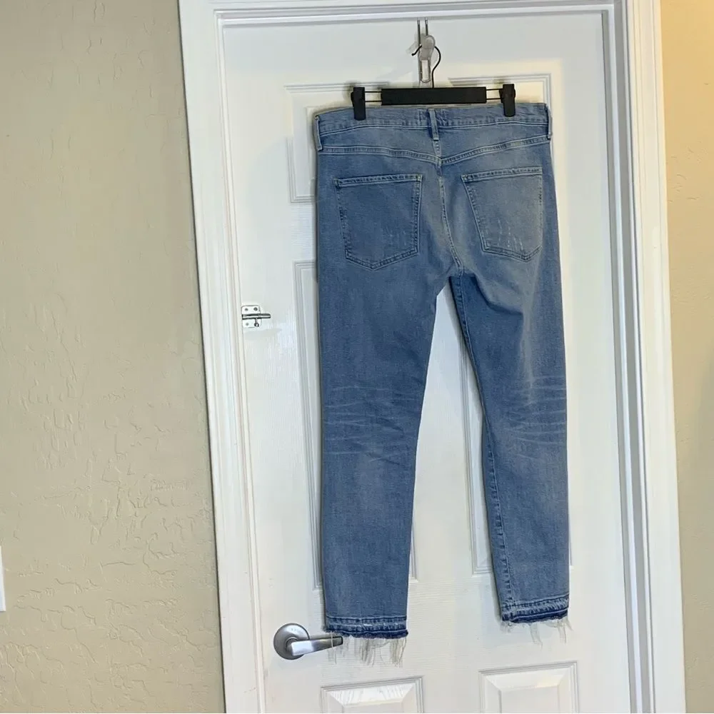 AGOLDE Isabel Slim Boyfriend jeans in a blue distressed wash Size 29
